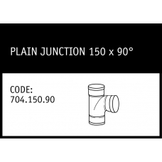 Marley Solvent Joint Plain Junction 150 x 90° Tight Radius - 704.150.90